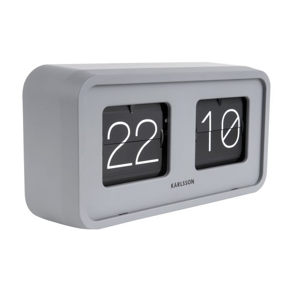 Siva namizna ura Karlsson Bold Flip-image-4