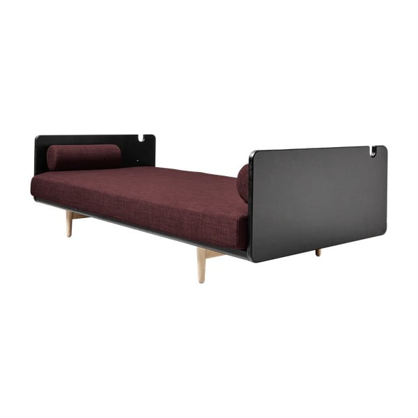 Variabilni kavč Karup Deva Black/Raw Oak/Passion Red-image-2