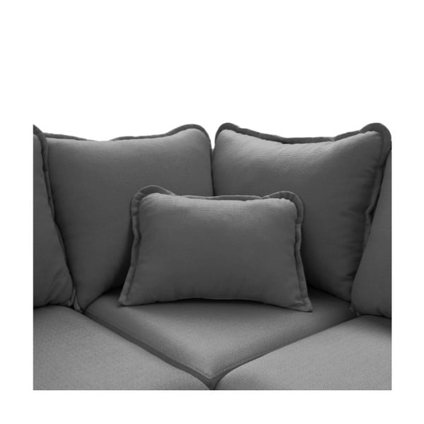 Siva kotna sedežna garnitura (z desnim kotom) Beata – Ropez-image-1