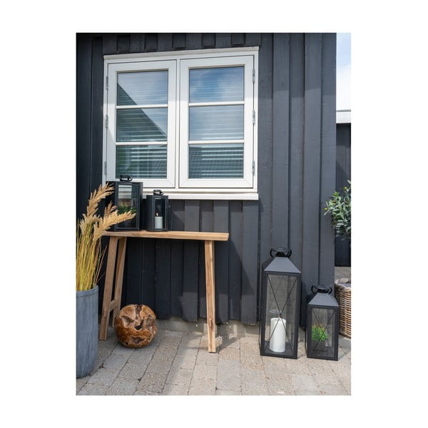 Stranska mizica iz masivnega tika v naravni barvi 30x90 cm Girona – House Nordic-image-2