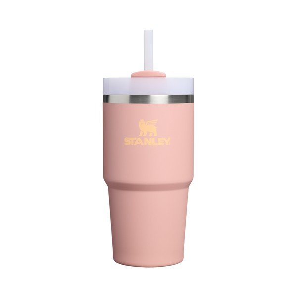 Breskova termovka s slamico iz nerjavečega jekla 600 ml Quencher H2.O FlowState™ Tumble Peach Rose – Stanley