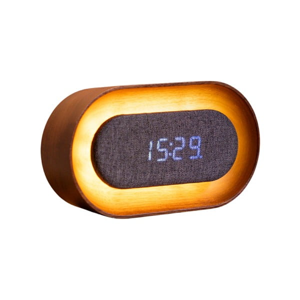 Digitalna budilka Lumos Walnut – Gingko-image-2