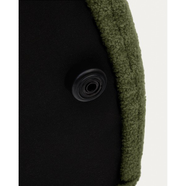 Zelen tabure iz tkanine bouclé Kaeli – Kave Home-image-2