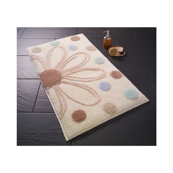 Svetlo bež kopalniška preproga Confetti Bathmats, 50 x 60 cm-image-1