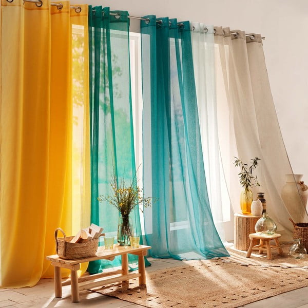 Rožnata prosojna zavesa iz tančice 140x280 cm Sandra – douceur d'intérieur-image-3