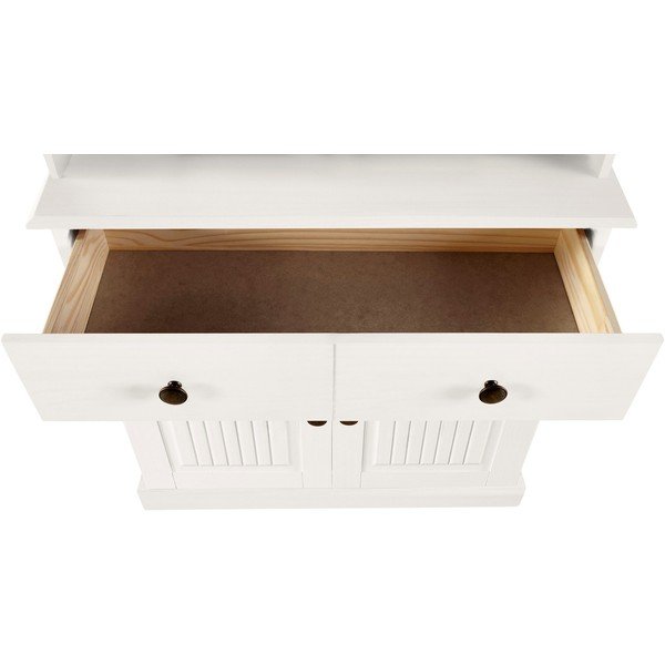 Bela vitrina iz masivnega bora 181x34 cm Mille – Støraa-image-3