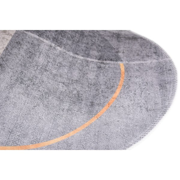 Siva pralna preproga 60x100 cm Oval – Vitaus-image-2