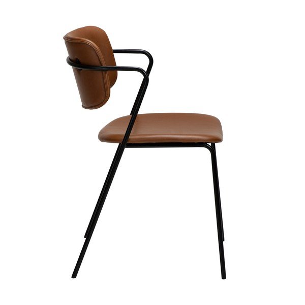 Rjav stol iz umetnega usnja DAN-FORM Denmark Zed-image-1