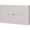 Kremno bela preklopna/stenska omarica za čevlje v hrastovem dekorju 140x83x18 cm Ameca – Germania