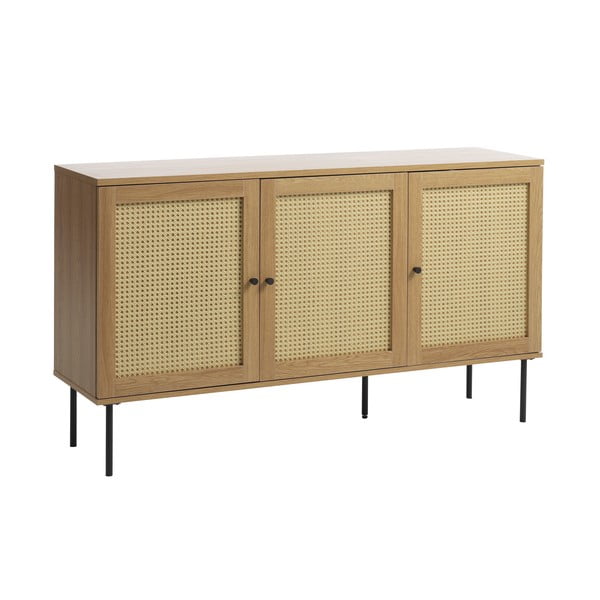 Nizka komoda v hrastovem dekorju 140x80 cm Pensacola – Unique Furniture-image-4