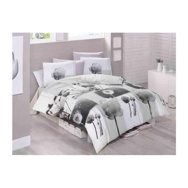 Bombažno posteljno perilo z rjuho za zakonsko posteljo Florencia, 200 x 220 cm