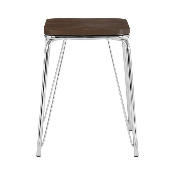 Stolček iz masivnega bresta v srebrni barvi/v naravni barvi District – Premier Housewares-image-2