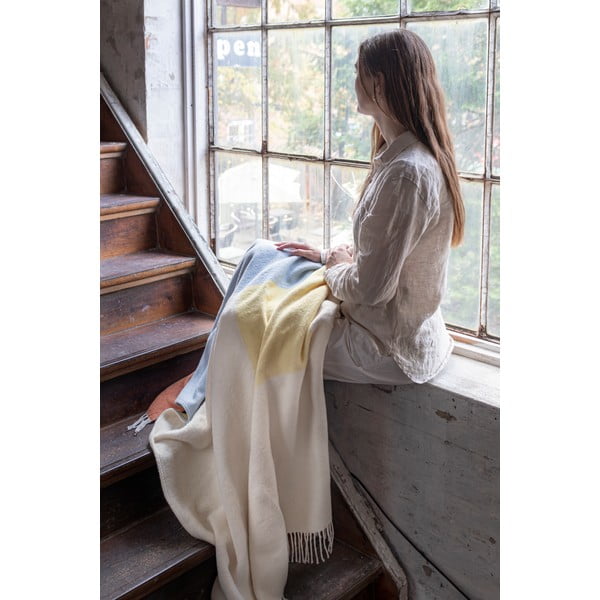 Rumena/modra odeja 125x190 cm Brick – Mette Ditmer Denmark-image-3