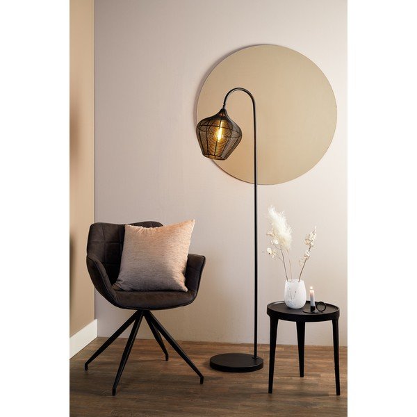 Črna talna svetilka (višina 160 cm) Alvaro - Light & Living-image-1
