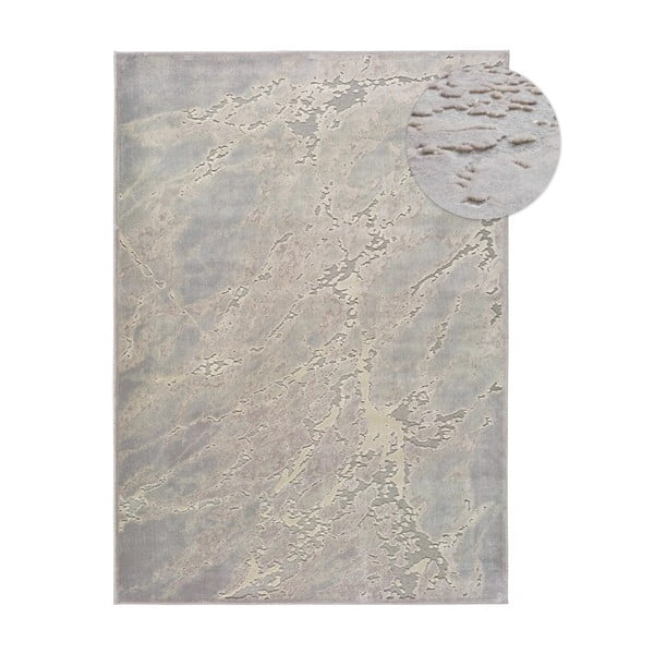 Sivo-bež viskozna preproga Universal Margot Marble, 160 x 230 cm