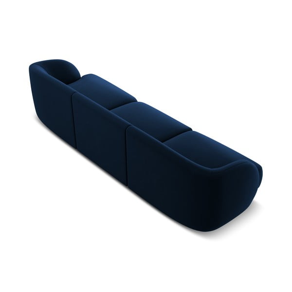 Modra žametna zofa 259 cm Miley - Micadoni Home-image-3