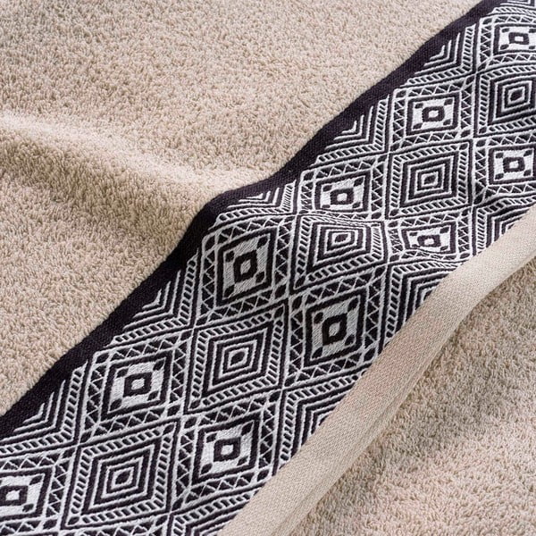 Bež bombažna brisača iz frotirja 90x150 cm Esteban – douceur d'intérieur-image-2