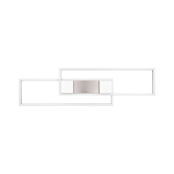 Zatemnitvena LED stropna svetilka z daljinskim upravljalnikom v srebrni barvi 28x100 cm Albany – Trio-image-3