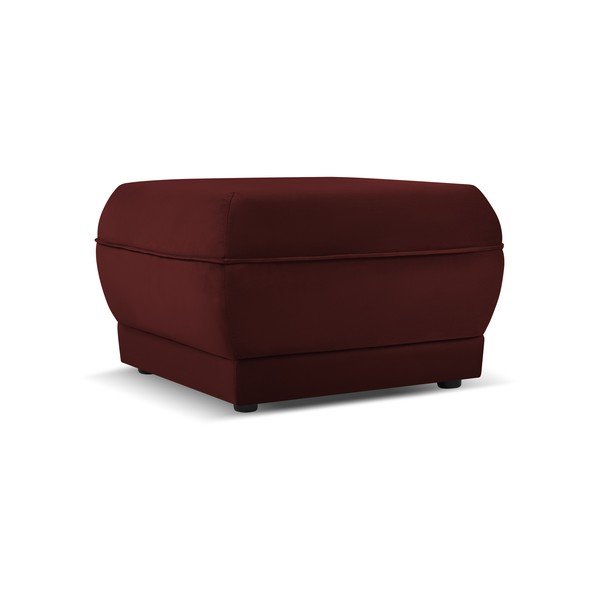 Rdeč žameten tabure Lando – Micadoni Home-image-2