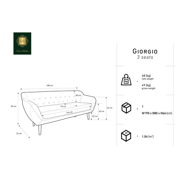 Siv trosed Mazzini Sofas Amelie-image-1