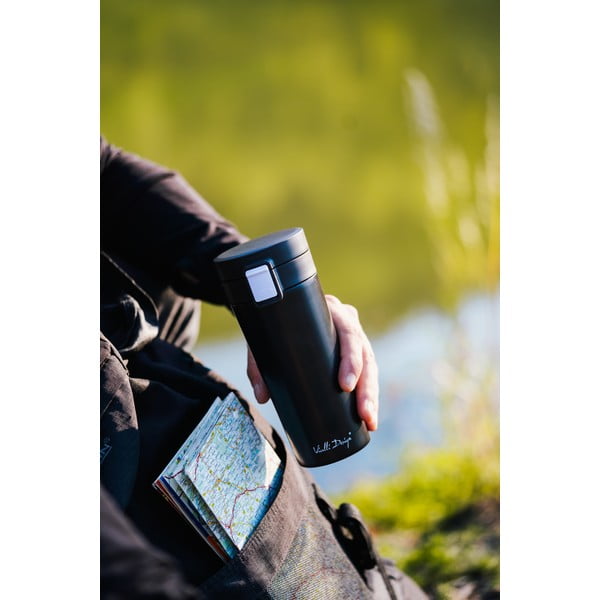 Črna potovalna termo skodelica Vialli Design Fuori, 400 ml-image-4