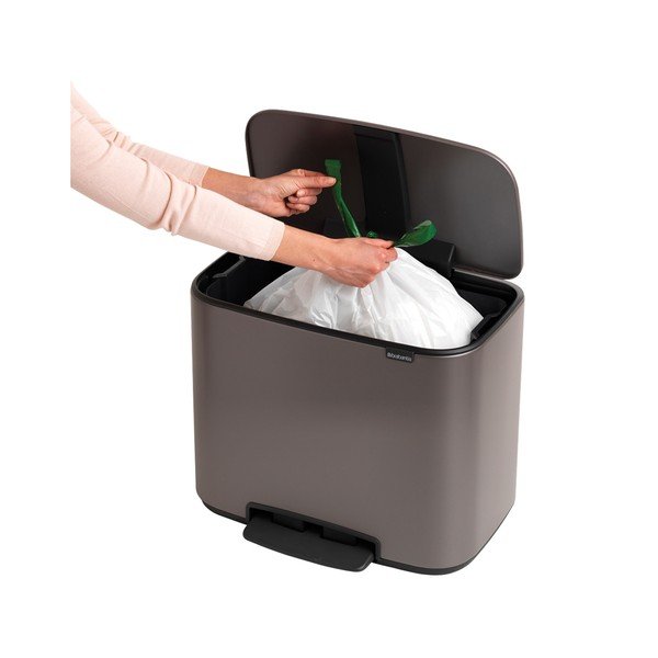 Siv jeklen koš za smeti s pedalom 36 l Bo – Brabantia-image-3