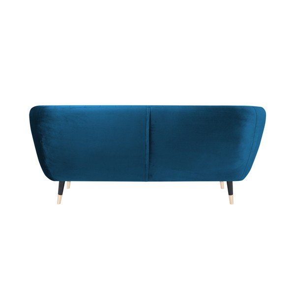Modra zofa s črnimi nogami Mazzini Sofas Benito, 158 cm-image-4