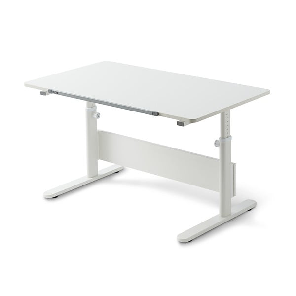 Bela pisalna miza z nastavljivo višino Flexa Evo Full
