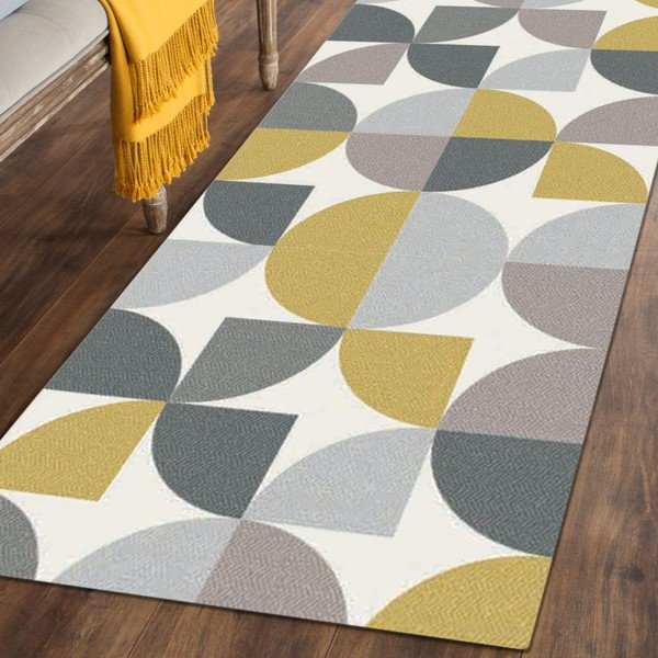 Floorita Sedemdeset rumeno-siva preproga, 60 x 140 cm-image-1