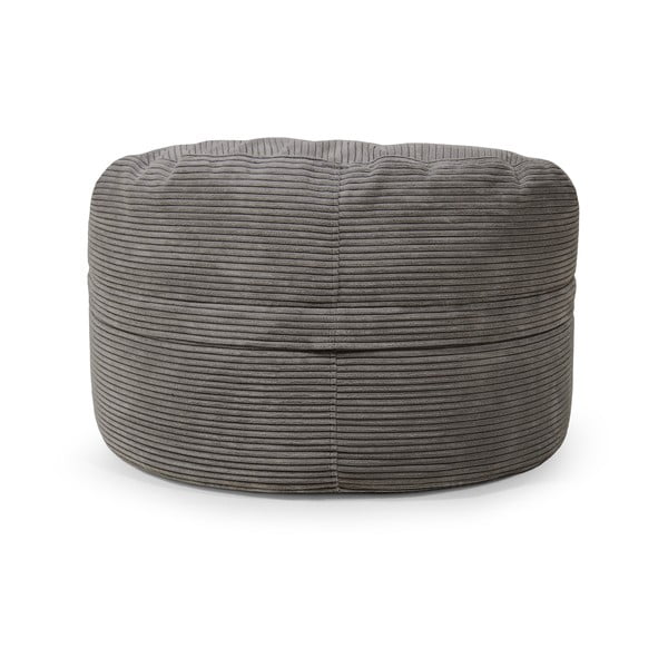 Svetlo siva otroška vreča za sedenje iz rebrastega žameta Roll 80 – SLOWDOWN-image-4