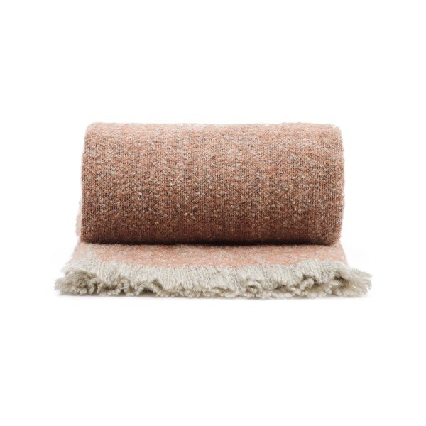 Odeja iz mešanice volne v barvi terakote 130x170 cm Rodin – Kave Home