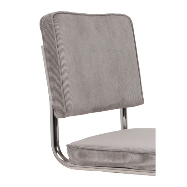 Sivi oblazinjeni gugalni jedilni stoli v kompletu 2 ks Ridge Kink Rib – Zuiver-image-4