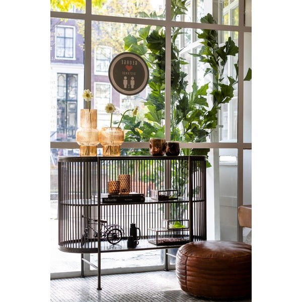 Črna kovinska komoda 100x80 cm Yinthe - Light & Living-image-1