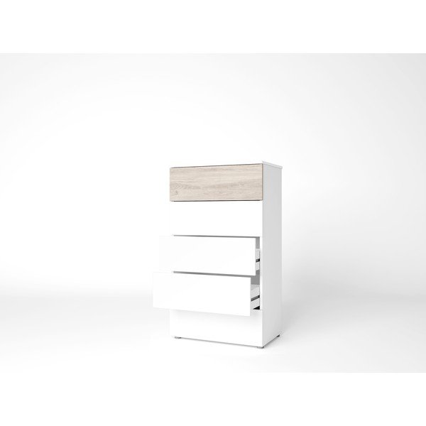 Bela visoka komoda iz hrastovega dekorja 62x111 cm Sahara - Marckeric-image-3