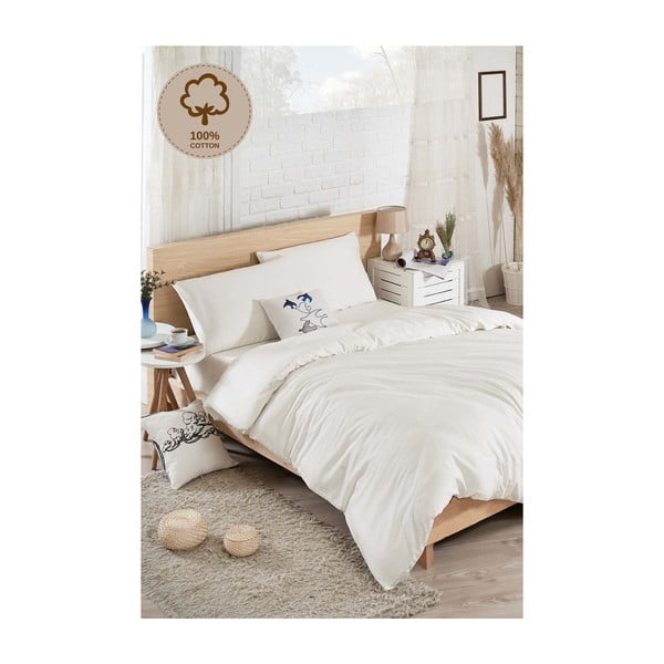 Bombažno posteljno perilo za zakonsko posteljo Duz Boya, 200 x 220 cm