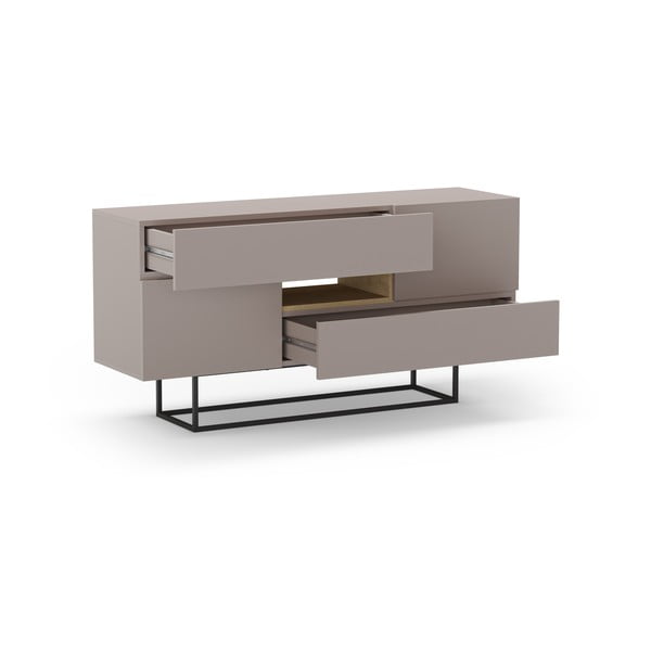 Siva/bež nizka komoda 145x82 cm Titan – Marckeric-image-4