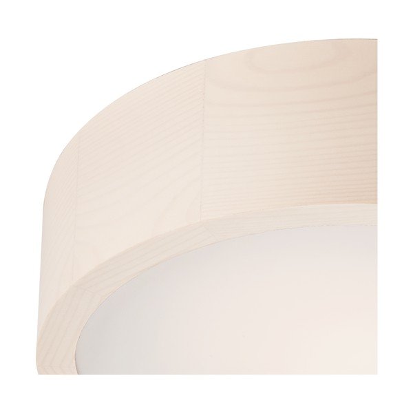 Bela stropna svetilka s steklenim senčilom ø 27 cm Eveline – LAMKUR-image-3