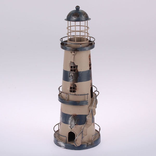 Kovinski viseči svečnik Blue Lighthouse, 32 cm