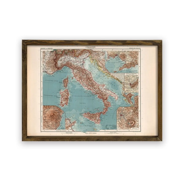Slika v lesenem okvirju Italy, 70 x 50 cm