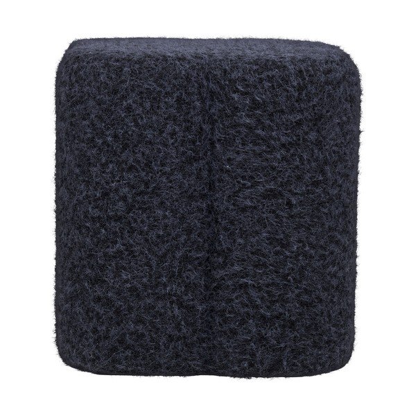 Temno moder tabure iz tkanine bouclé Durban – House Nordic-image-3