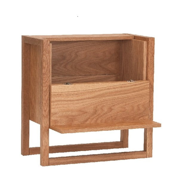 Omarica za vino iz hrastovega lesa v naravni barvi 59x60 cm NewEst - Woodman-image-3