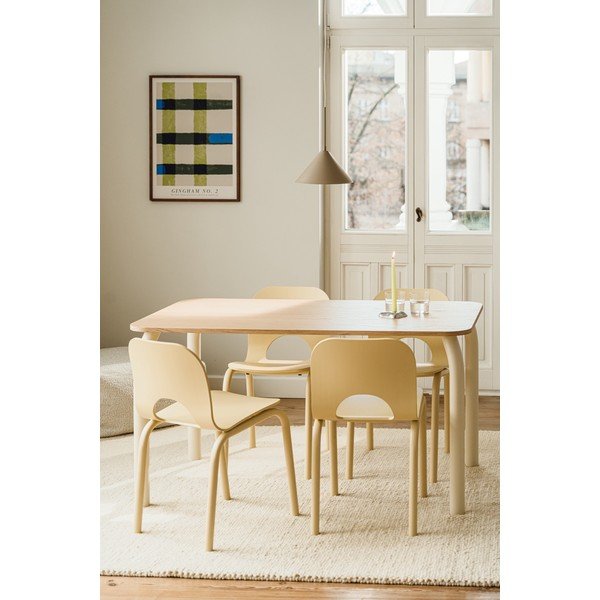 Jedilna miza z mizno ploščo v hrastovem dekorju 80x140 cm Meko – noo.ma-image-1