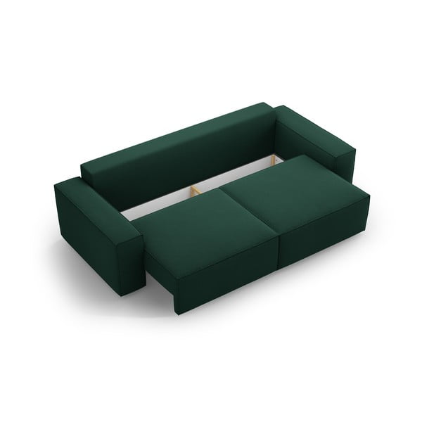 Zelena raztegljiva sedežna garnitura 247 cm Jodie – Micadoni Home-image-3