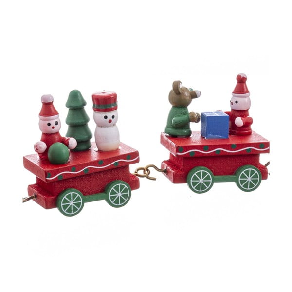 Lesena božična figurica (višina 7,5 cm) Locomotive – Casa Selección-image-2