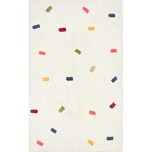 Kremno bela bombažna otroška preproga 150x200 cm Epifania – Kave Home