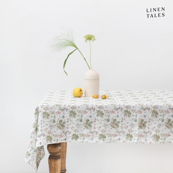 Lanen namizni prt 140x300 cm White Botany – Linen Tales-image-1