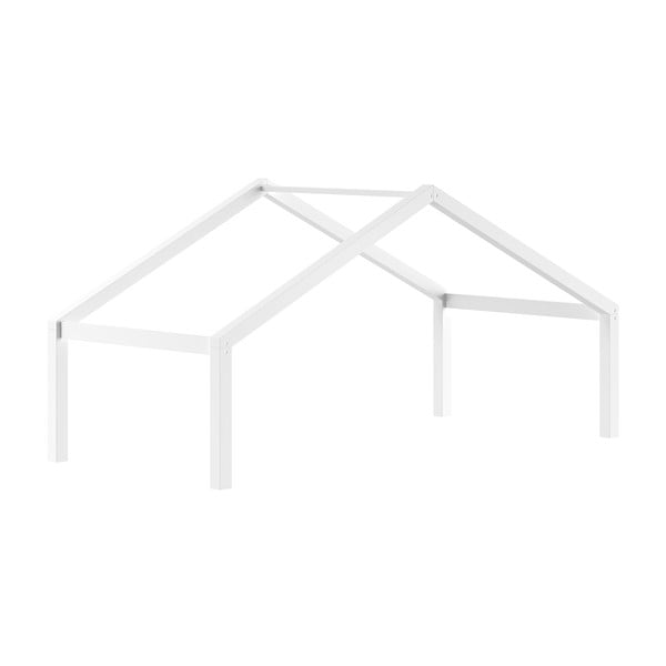 Bela otroška postelja iz masivne bukve v obliki hiške/z dodatnim ležiščem 90x200 cm Forrest – Vipack-image-4