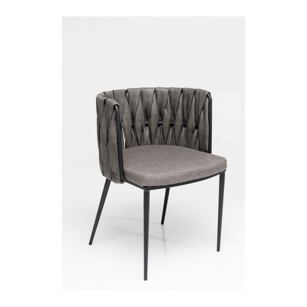 Komplet 4 sivih stolov z blazino Kare Design Cheerio