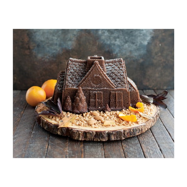 Model za kolač v srebrni barvi Nordic Ware Gingerbread House, 2,1 l-image-1