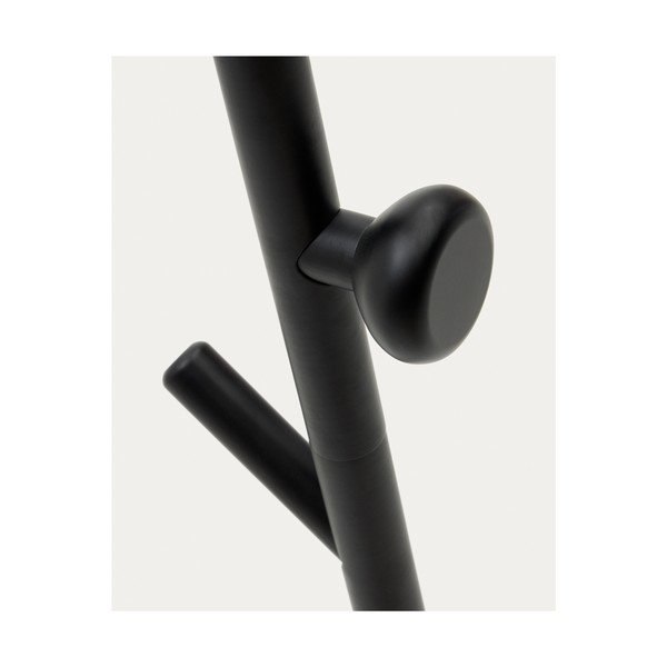 Črn obešalnik iz masivne bukve 46x170 cm Nadue – Kave Home-image-2